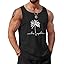 COOFANDY Mens Beach Tank Tops Summer Cotton Sleeveless Graphic T Shirts Palm Tree Casual Vacation Muscle Tank