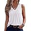 Zeagoo Womens Tank Tops Summer Sleeveless Loose Fit Tops V Neck Pleated Shirts Basic Tees Dressy Casual Trendy Clothes