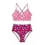 Herseas Womens 2 Piece High Waisted U Wire Bikini Set Floral Print Swimsuit Crisscross Back Bathing Suit Beach Swimwear