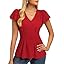 GRACE KARIN Summer Blouses for Women Dressy Casual, 2026 Ruffle Sleeve Peplum Tops, Business Work Shirt Fashion Clothing