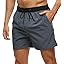 Tyhengta Men's Swim Trunks Quick Dry Beach Shorts with Zipper Pockets and Mesh Lining