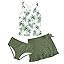 Girls Swimsuits 3 Piece Tankini Bathing Suit Set Cute Bikini Swimwear with Cover Ups Beach Skirt 5-16 Years