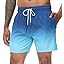 Tyhengta Men's Swim Trunks Quick Dry Beach Shorts with Zipper Pockets and Mesh Lining