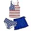 Girls Swimsuits 3 Piece Tankini Bathing Suit Set Cute Bikini Swimwear with Cover Ups Beach Skirt 5-16 Years