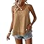 Womens Tank Tops Flowy Sleeveless Summer Boho Tank Top for Women Casual Crewneck Strap Lace Camisole Shirts