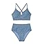 Herseas Womens 2 Piece High Waisted U Wire Bikini Set Floral Print Swimsuit Crisscross Back Bathing Suit Beach Swimwear