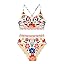 Herseas Womens 2 Piece High Waisted U Wire Bikini Set Floral Print Swimsuit Crisscross Back Bathing Suit Beach Swimwear