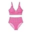 Herseas Women's 2 Piece Floral Print Bikini Sets V Neck Stitch Swimsuits High Waisted Bathing Suit Beach Summer Swimwear