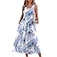 WIHOLL Summer Dresses for Women Flowy Casual Midi Dress Beach Vacation Sundresses with Pockets