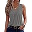 Zeagoo Womens Tank Tops Summer Sleeveless Loose Fit Tops V Neck Pleated Shirts Basic Tees Dressy Casual Trendy Clothes