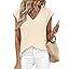 PRETTYGARDEN Women's 2026 Lightweight Sweaters Vest Spring Trendy Cap Sleeve V Neck Knit Tank Tops Summer Going Out Outfits