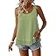 Womens Tank Tops Flowy Sleeveless Summer Boho Tank Top for Women Casual Crewneck Strap Lace Camisole Shirts