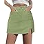 luvamia Skorts Skirts for Women Denim Mini Skirt Side Slit with High Waisted Jean Shorts Stretchy