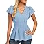 GRACE KARIN Summer Blouses for Women Dressy Casual, 2026 Ruffle Sleeve Peplum Tops, Business Work Shirt Fashion Clothing