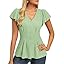 GRACE KARIN Summer Blouses for Women Dressy Casual, 2026 Ruffle Sleeve Peplum Tops, Business Work Shirt Fashion Clothing