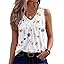 Zeagoo Womens Tank Tops Summer Sleeveless Loose Fit Tops V Neck Pleated Shirts Basic Tees Dressy Casual Trendy Clothes