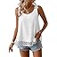 Womens Tank Tops Flowy Sleeveless Summer Boho Tank Top for Women Casual Crewneck Strap Lace Camisole Shirts