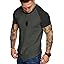 COOFANDY Men's Muscle T-Shirt Pleated Raglan Sleeve Bodybuilding Gym Tee Short Sleeve Fashion Workout Shirts Hipster Shirt