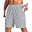 COOFANDY Mens Gym Athletic Shorts with Zipper Pockets Quick Dry 7" Workout Running Training Shorts