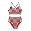 Herseas Womens 2 Piece High Waisted U Wire Bikini Set Floral Print Swimsuit Crisscross Back Bathing Suit Beach Swimwear