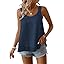 Womens Tank Tops Flowy Sleeveless Summer Boho Tank Top for Women Casual Crewneck Strap Lace Camisole Shirts