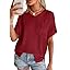 PRETTYGARDEN Women's 2026 Spring Short Sleeve Sweaters Lightweight V Neck Casual Going Out Summer Tops Beach Vacation Clothes