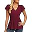 GRACE KARIN Summer Blouses for Women Dressy Casual, 2026 Ruffle Sleeve Peplum Tops, Business Work Shirt Fashion Clothing