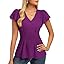 GRACE KARIN Summer Blouses for Women Dressy Casual, 2026 Ruffle Sleeve Peplum Tops, Business Work Shirt Fashion Clothing
