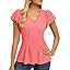 GRACE KARIN Summer Blouses for Women Dressy Casual, 2026 Ruffle Sleeve Peplum Tops, Business Work Shirt Fashion Clothing