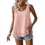 Womens Tank Tops Flowy Sleeveless Summer Boho Tank Top for Women Casual Crewneck Strap Lace Camisole Shirts
