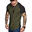 COOFANDY Men's Muscle T-Shirt Pleated Raglan Sleeve Bodybuilding Gym Tee Short Sleeve Fashion Workout Shirts Hipster Shirt