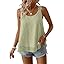 Womens Tank Tops Flowy Sleeveless Summer Boho Tank Top for Women Casual Crewneck Strap Lace Camisole Shirts