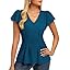 GRACE KARIN Summer Blouses for Women Dressy Casual, 2026 Ruffle Sleeve Peplum Tops, Business Work Shirt Fashion Clothing
