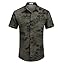 COOFANDY Men's Linen Shirts Short Sleeve Casual Shirts Button Down Shirt for Men Beach Summer Wedding Shirt