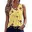 Zeagoo Womens Tank Tops Summer Sleeveless Loose Fit Tops V Neck Pleated Shirts Basic Tees Dressy Casual Trendy Clothes