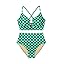 Herseas Womens 2 Piece High Waisted U Wire Bikini Set Floral Print Swimsuit Crisscross Back Bathing Suit Beach Swimwear