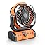 Peouix Portable Rechargeable Fan, 20000mAh Cordless Battery Powered Camping Tent Fans with LED Lantern, Small USB C Operated Outdoor Ventiladores for Travel Camp Fishing Office Home Essentials