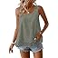 Womens Tank Tops Flowy Sleeveless Summer Boho Tank Top for Women Casual Crewneck Strap Lace Camisole Shirts