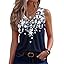 Zeagoo Womens Tank Tops Summer Sleeveless Loose Fit Tops V Neck Pleated Shirts Basic Tees Dressy Casual Trendy Clothes