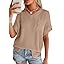 PRETTYGARDEN Women's 2026 Spring Short Sleeve Sweaters Lightweight V Neck Casual Going Out Summer Tops Beach Vacation Clothes