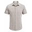 COOFANDY Men's Linen Shirts Short Sleeve Casual Shirts Button Down Shirt for Men Beach Summer Wedding Shirt