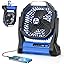 Peouix Portable Rechargeable Fan, 20000mAh Cordless Battery Powered Camping Tent Fans with LED Lantern, Small USB C Operated Outdoor Ventiladores for Travel Camp Fishing Office Home Essentials