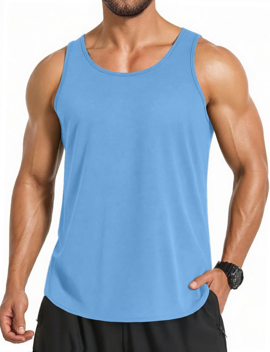 COOFANDY Men's 3 Pack Quick Dry Workout Tank Top Gym Muscle Tee Fitness Bodybuilding Sleeveless T Shirt