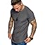 COOFANDY Men's Muscle T-Shirt Pleated Raglan Sleeve Bodybuilding Gym Tee Short Sleeve Fashion Workout Shirts Hipster Shirt