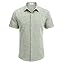 COOFANDY Men's Linen Shirts Short Sleeve Casual Shirts Button Down Shirt for Men Beach Summer Wedding Shirt