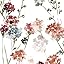 MYSKY HOME Floral Linen Curtains 84 inch Length 2 Panels Set Summer Flower Patterned Semi Sheer Light Filtering Privacy Farmhouse Grommet Drapes for Living/Dining Room, Yellow, W52 x L84, Pack-2