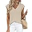 PRETTYGARDEN Women's 2026 Lightweight Sweaters Vest Spring Trendy Cap Sleeve V Neck Knit Tank Tops Summer Going Out Outfits