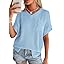 PRETTYGARDEN Women's 2026 Spring Short Sleeve Sweaters Lightweight V Neck Casual Going Out Summer Tops Beach Vacation Clothes
