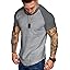 COOFANDY Men's Muscle T-Shirt Pleated Raglan Sleeve Bodybuilding Gym Tee Short Sleeve Fashion Workout Shirts Hipster Shirt
