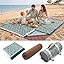 Genovega 2 in 1 Extra Large Rug Outdoor Picnic Blanket Waterproof Woven Boho Mat Giant Beach Towel Travel Essential Yoga Accessories Park Patio Lawn Garden Ground Music Festival Concert Must Have